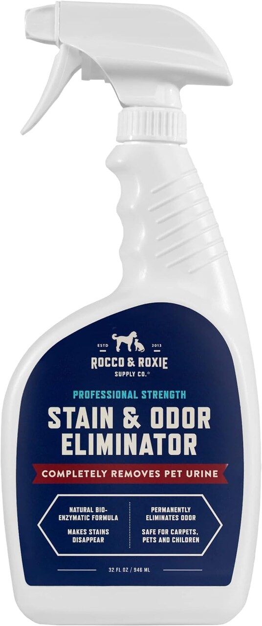 Rocco & Roxie®- Stain & Odor Eliminator for Strong Odor, 32oz Enzyme Pet Odor Eliminator for Home